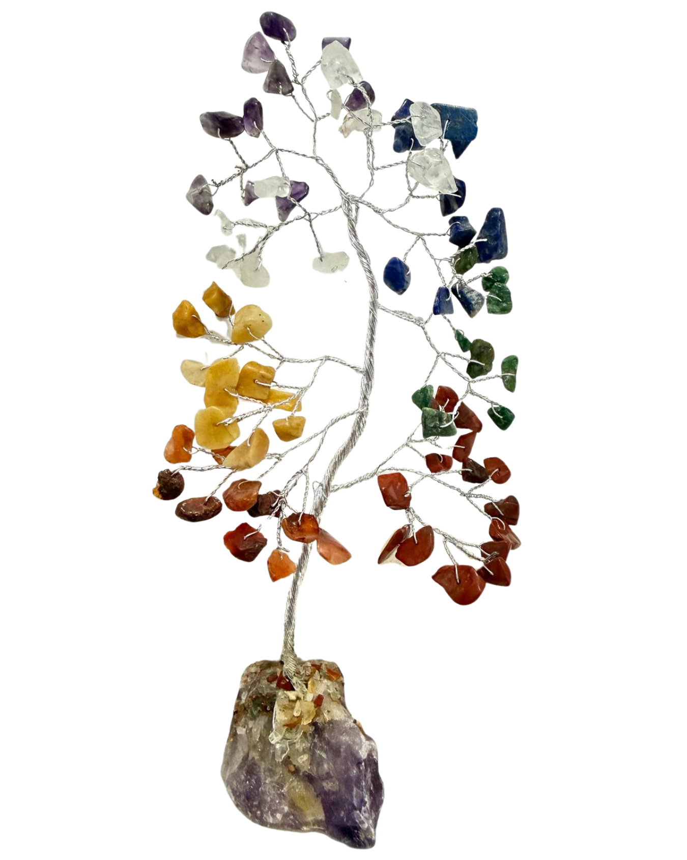 Árbol 8 Chakras base Amatista 18 cm